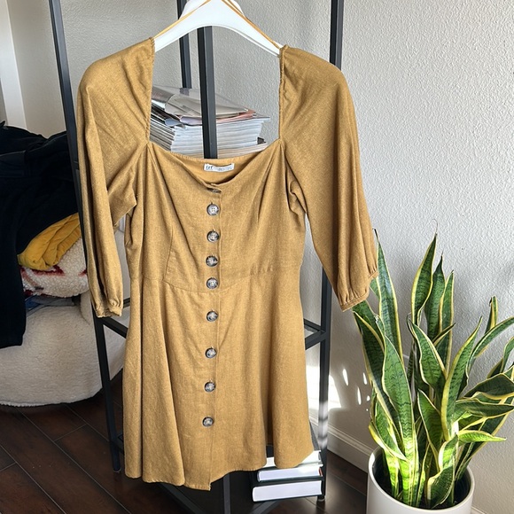 Zara Mustard Dress - Picture 1 of 6